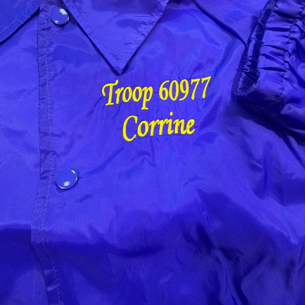 Augusta Sportswear Mens Small Blue Nylon Coaches Jacket Troop 60977 Corrine